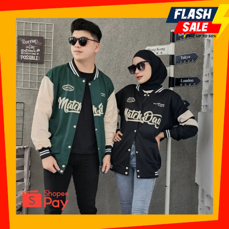 OUTFIT JKT48 | Jacket Baseball Unisex Pria Wanita MACHTDAY Jaket Varsity Baseball Oversize | Basebal
