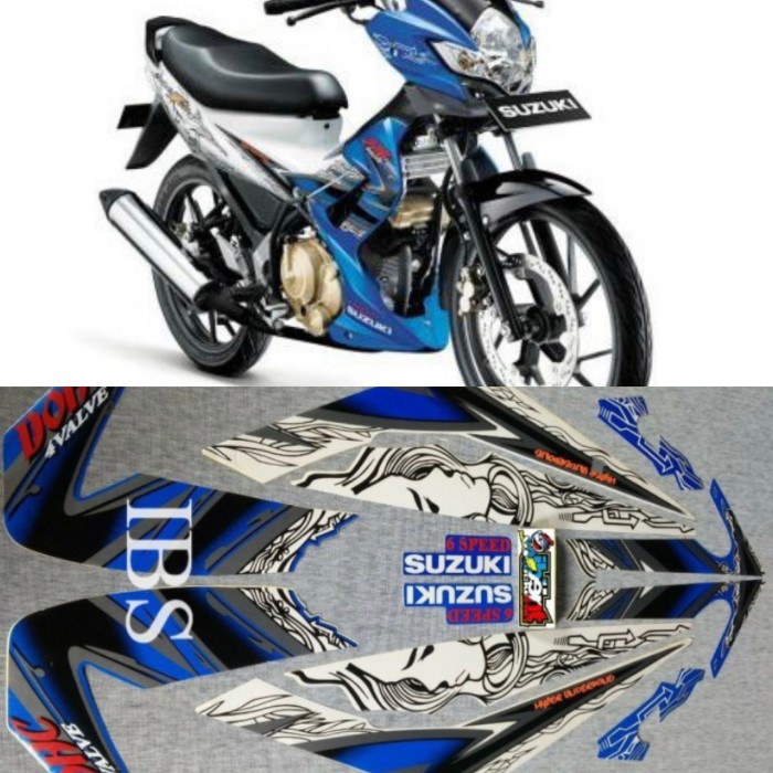 STRIPING SATRIA F FU PUTIH 2011 LIS ORI POLET LIS BODY