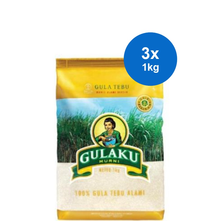 

Gulaku Gula Tebu Alami 3 x 1 kg