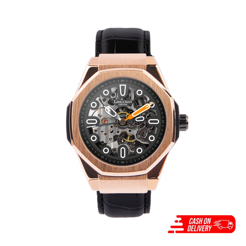 （COD） Jam Tangan Lanccelot Time Explorer Leather of Helium Pria
