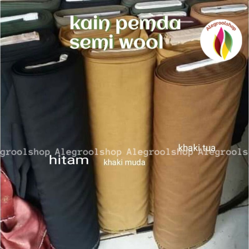 Kain pemda woltex murah bahan baju seragam pemda PNS ASN PDH khaki tua keki muda