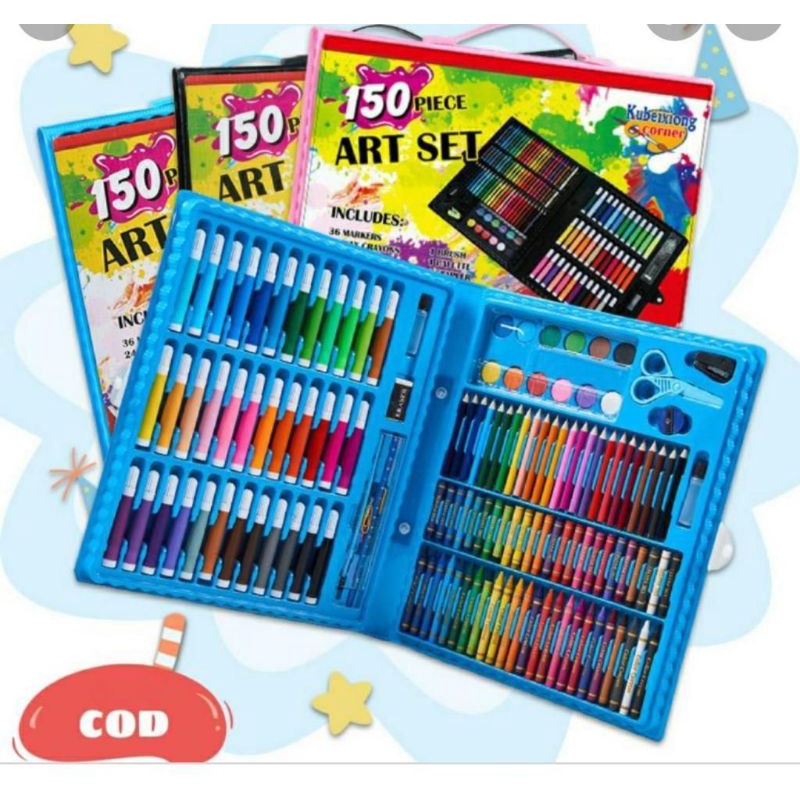 

Art crayon set Isi 150 ( crayon untuk menggambar)