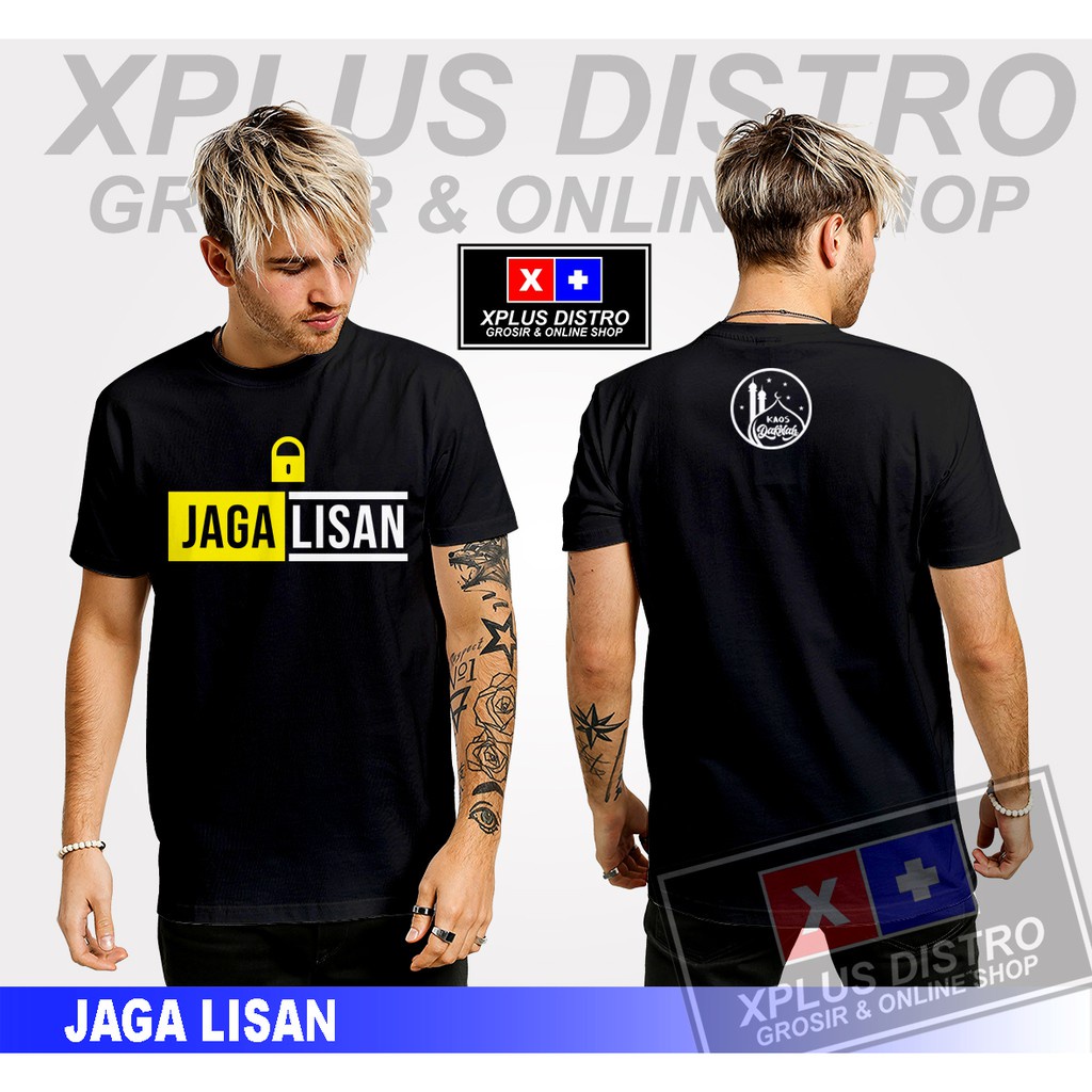 KAOS DAKWAH ISLAMI JAGA LISAN/KAOS MUSLIM PRIA/KAOS ISLAMI PRIA KEREN COD