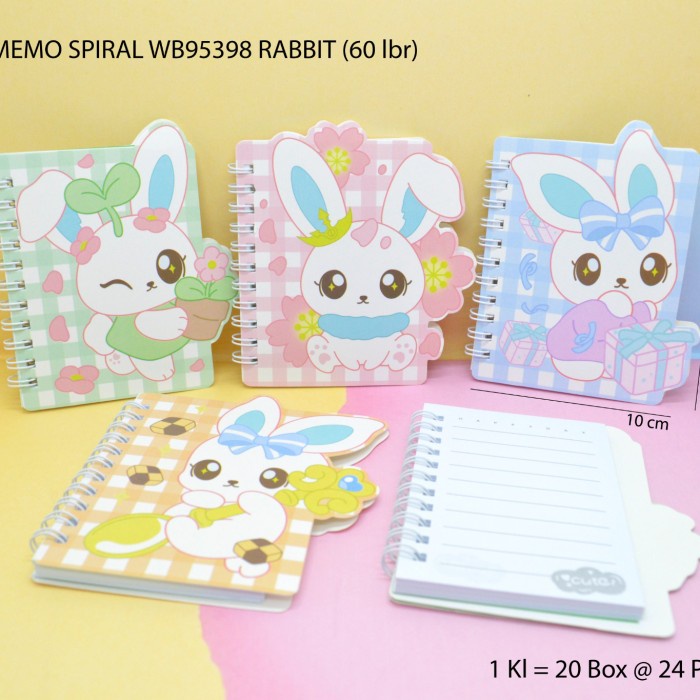 

memo ring spiral motif kelinci rabbit satuan