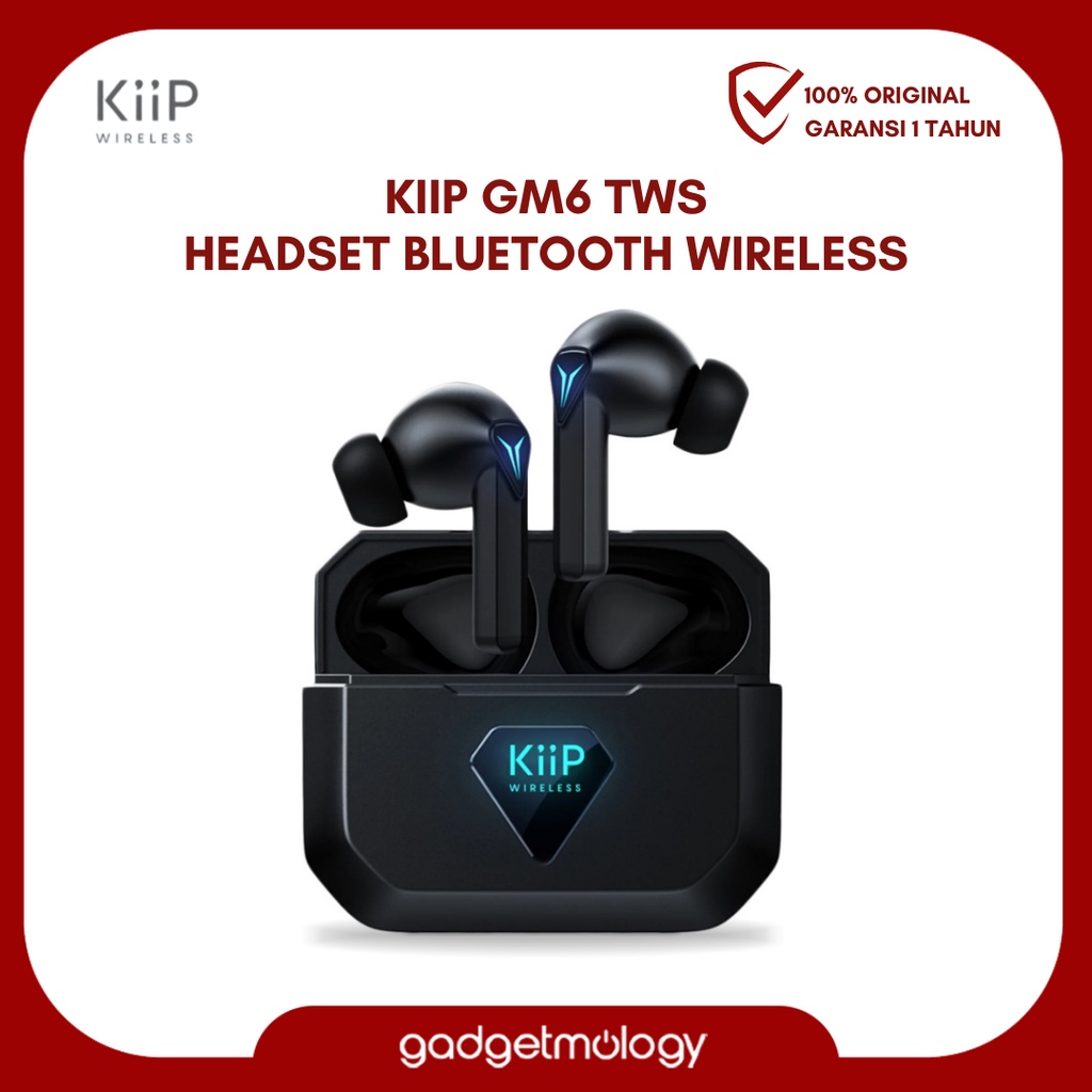 KIIP Wireless TWS GM6 Gaming Earphone Headset Bluetooth Wireless 5.0 Dual Mode Music & Game Low Late