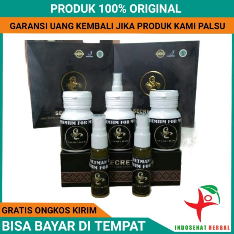 SECRETMAN ORIGINAL KAPSUL & OIL OBAT PEMBESAR ALAT VITAL_KELAMIN PRIA PERMANEN ASLI AMPUH(GRATIS ONG