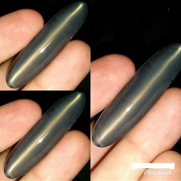 Natural Batu Akik Anggur Motif Cat Eye Giwang Air Antik 11