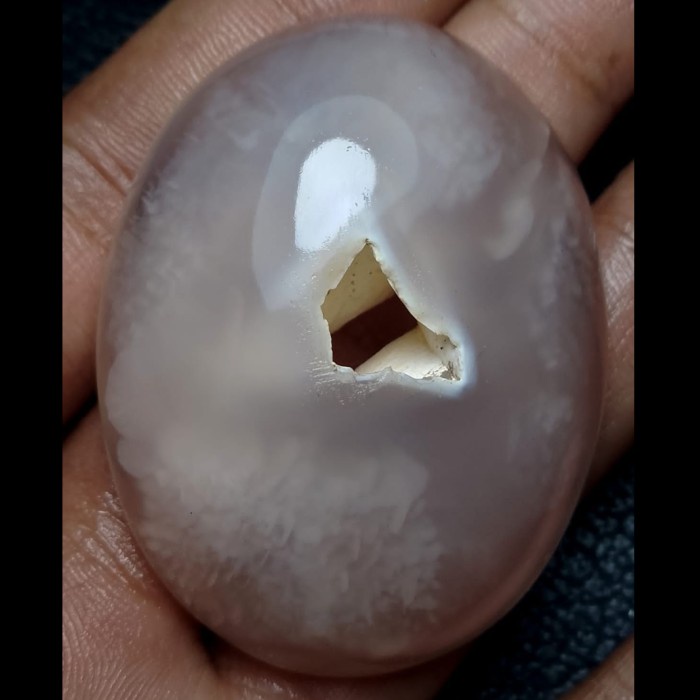 Natural Batu Akik Pandan Kapas Semu Nanas Sutra Merah Lumut OliAntik40