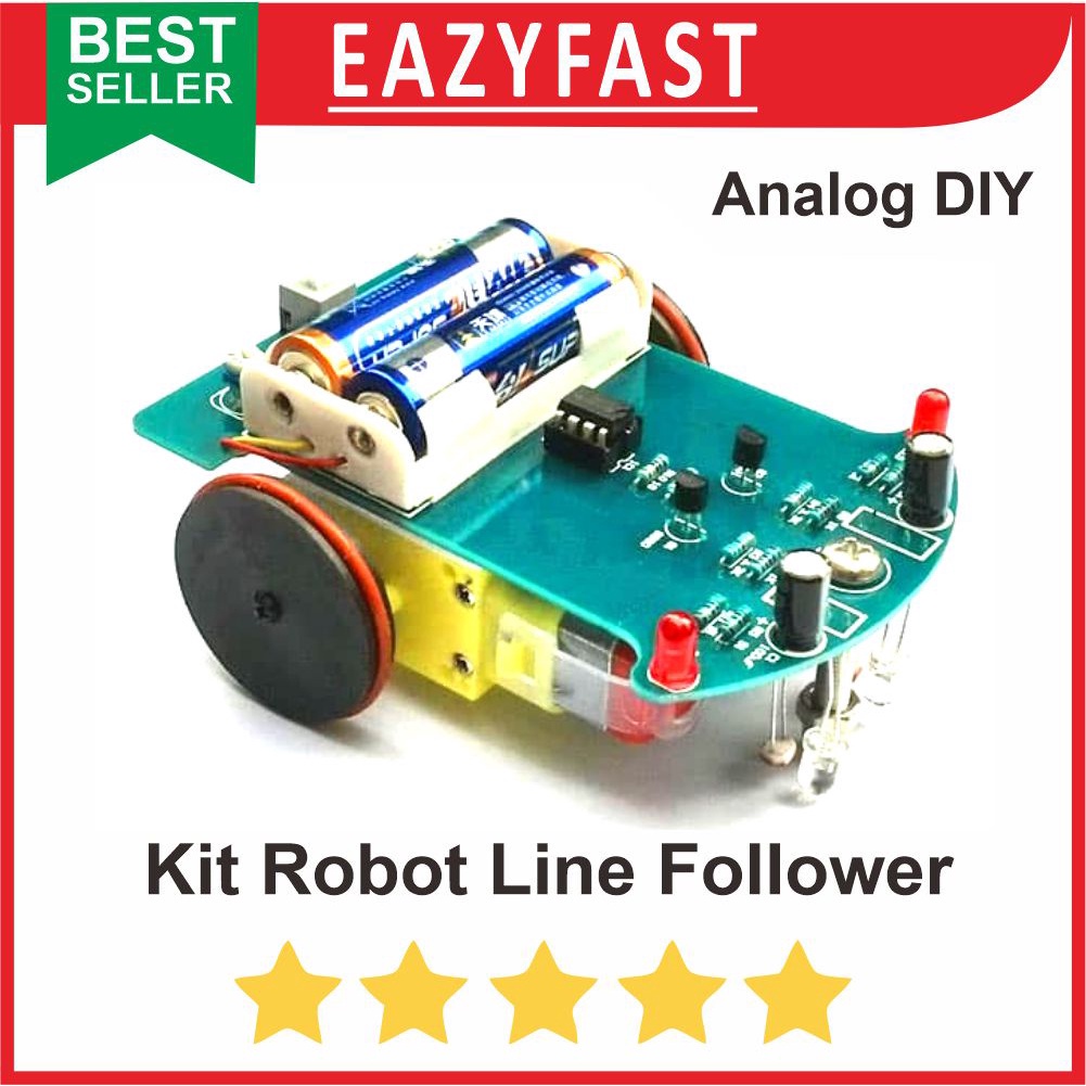 DIY RAKIT CAR TRACKING TRACING LINE / ROBOT MOBIL LINE FOLLOWER ANALOG