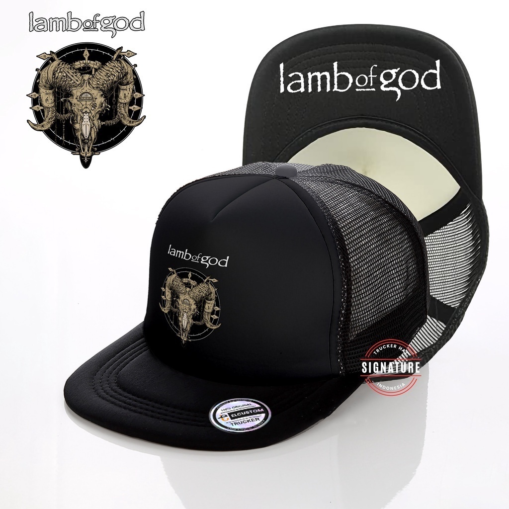 Lamb Of God | Topi Trucker | Snapback | Topi cowo | Topi Jaring | Topi Custom | Signature