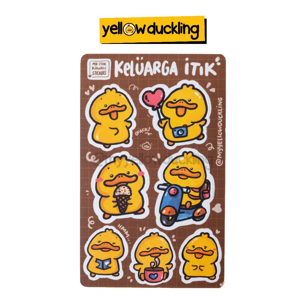 

STICKERS - KELUARGA ITIK EDITION STICKER SET - LIMITED EDITION - JURNAL STUDYGRAM DOFF MATTE FINISH WATERPROOFStickers - Keluarga Itik My Yellow Duckling