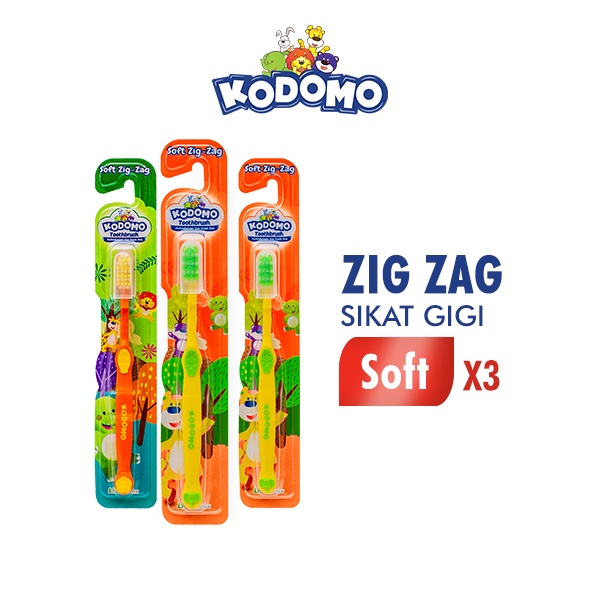 Kodomo Sikat Gigi Zigzag x3