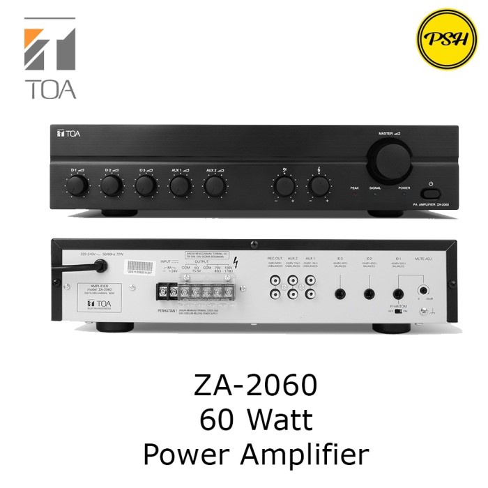 Produk Original TOA ZA-2060 ZA2060 Power Amplifier 60 Watt 100 V Volts