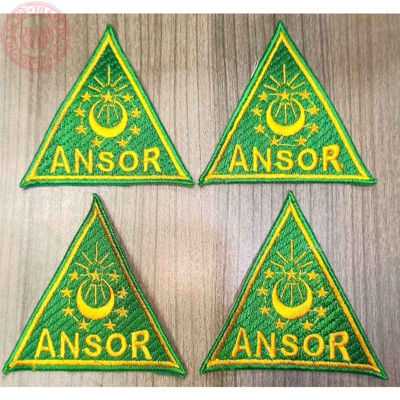 Bordir Patch bordir logo Ansor NU Banser Bordir Nama Dada