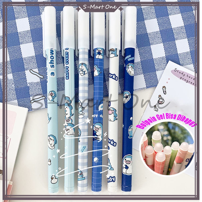 

Bolpen Gel Hapus Tinta biru/pulpen pena bisa dihapus karakter lucu/erasable pen gel