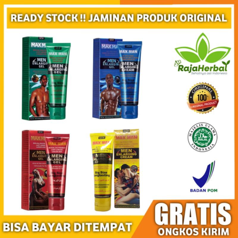 MAXMAN ASLI ORIGINAL MEN ENLARGING GEL CREAM OLES PEMBESAR_KELAMIN PRIA PERMANEN
