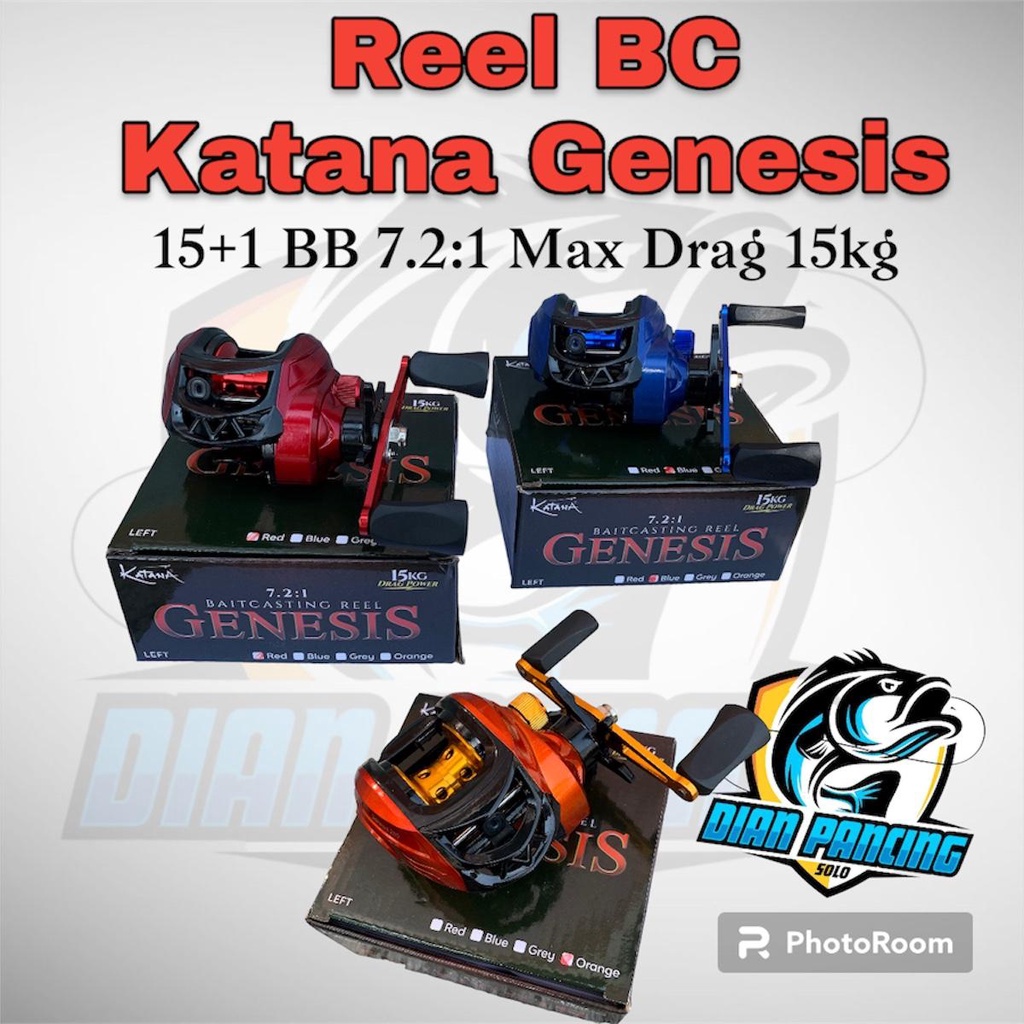 Reel Pancing BC Katana Genesis 15+1 BB 7.2:1 Max Drag 15kg metal