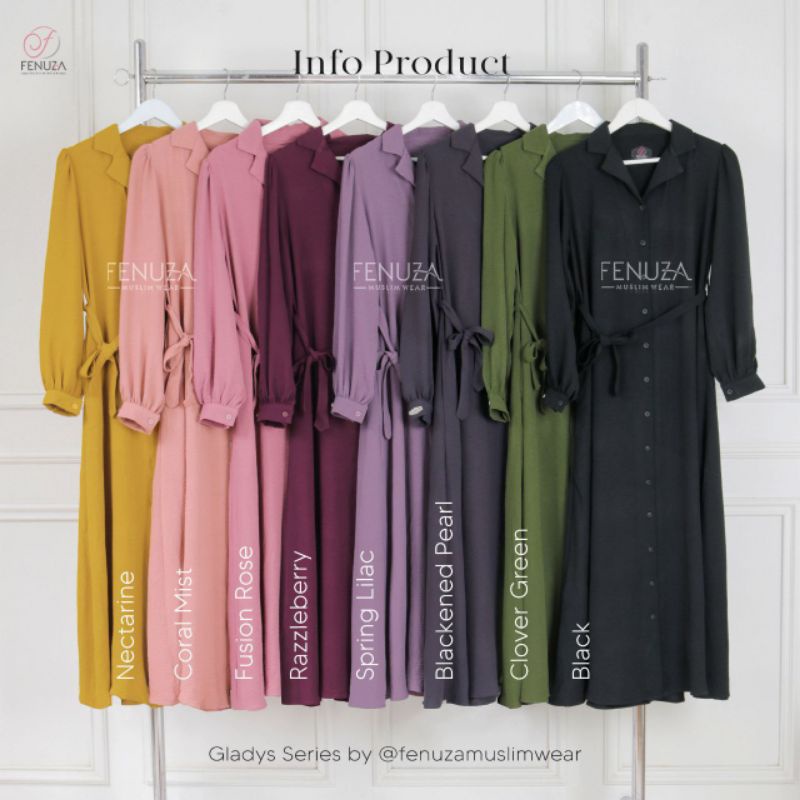 FENUZA - GLADYS DRESS / GAMIS SYARI / GAMIS MUSLIMAH