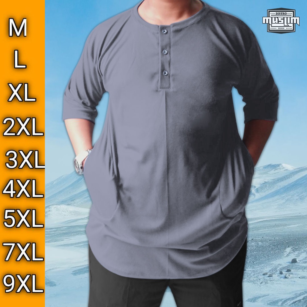 TERBARU DMB Baju Koko Kurta Ishak Jumbo Kaos Kurta Oversize Pria