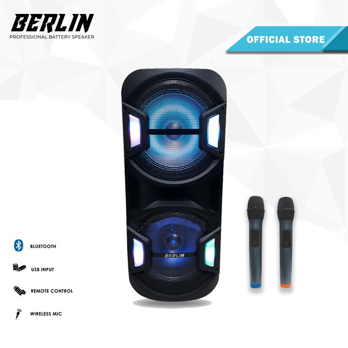 Speaker AKTIF Portable Professional BERLIN 238 / 12inch Double Speaker