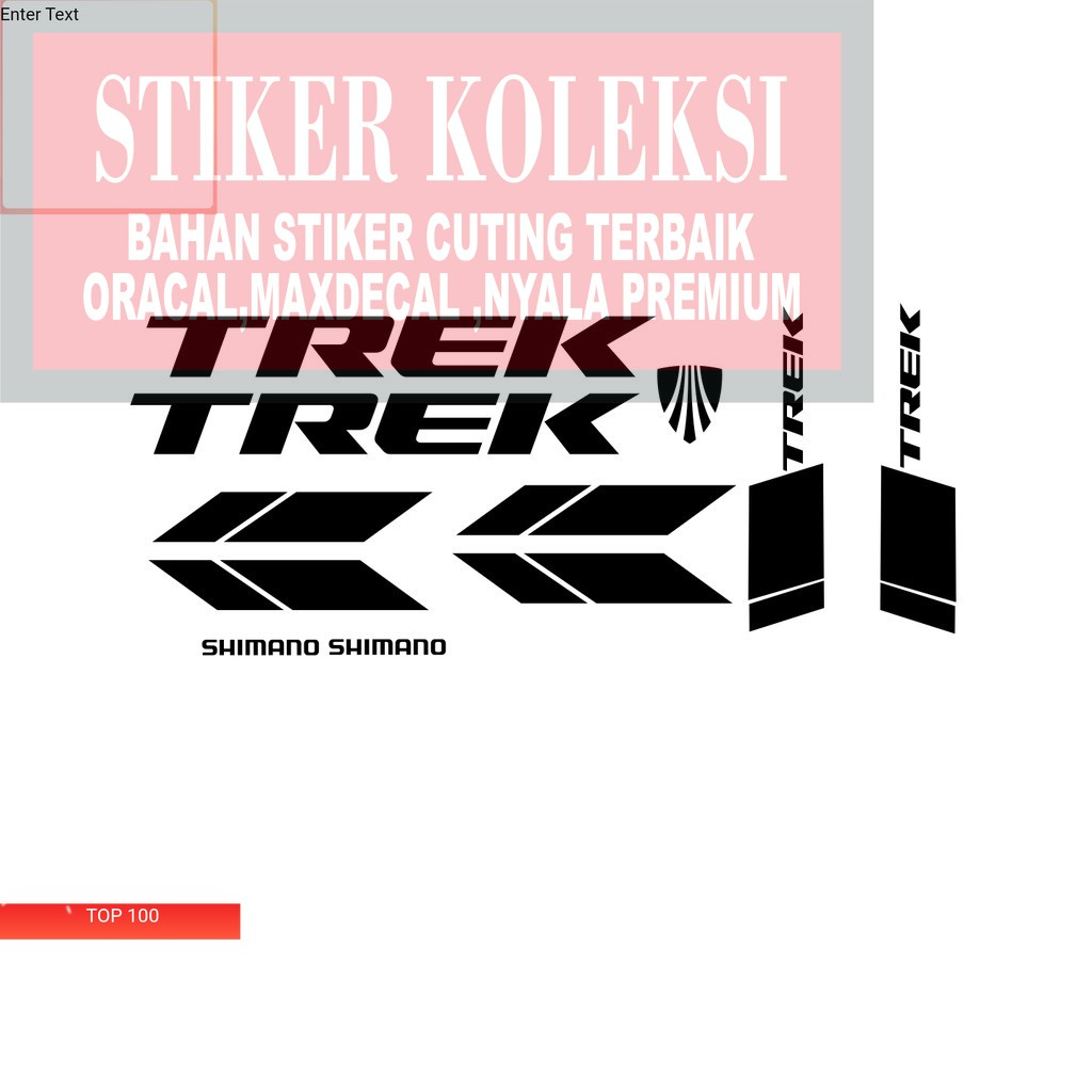 

Sticker cutting TREK