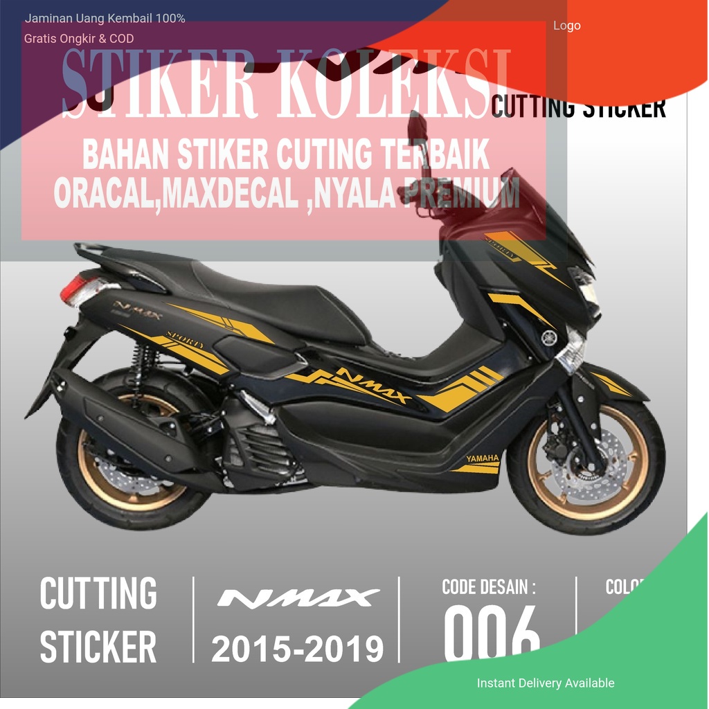 Cutting Sticker Nmax - Aksesoris Motor Stiker Yamaha Nmax Old Skotlet Sticker Striping Lis Variasi C