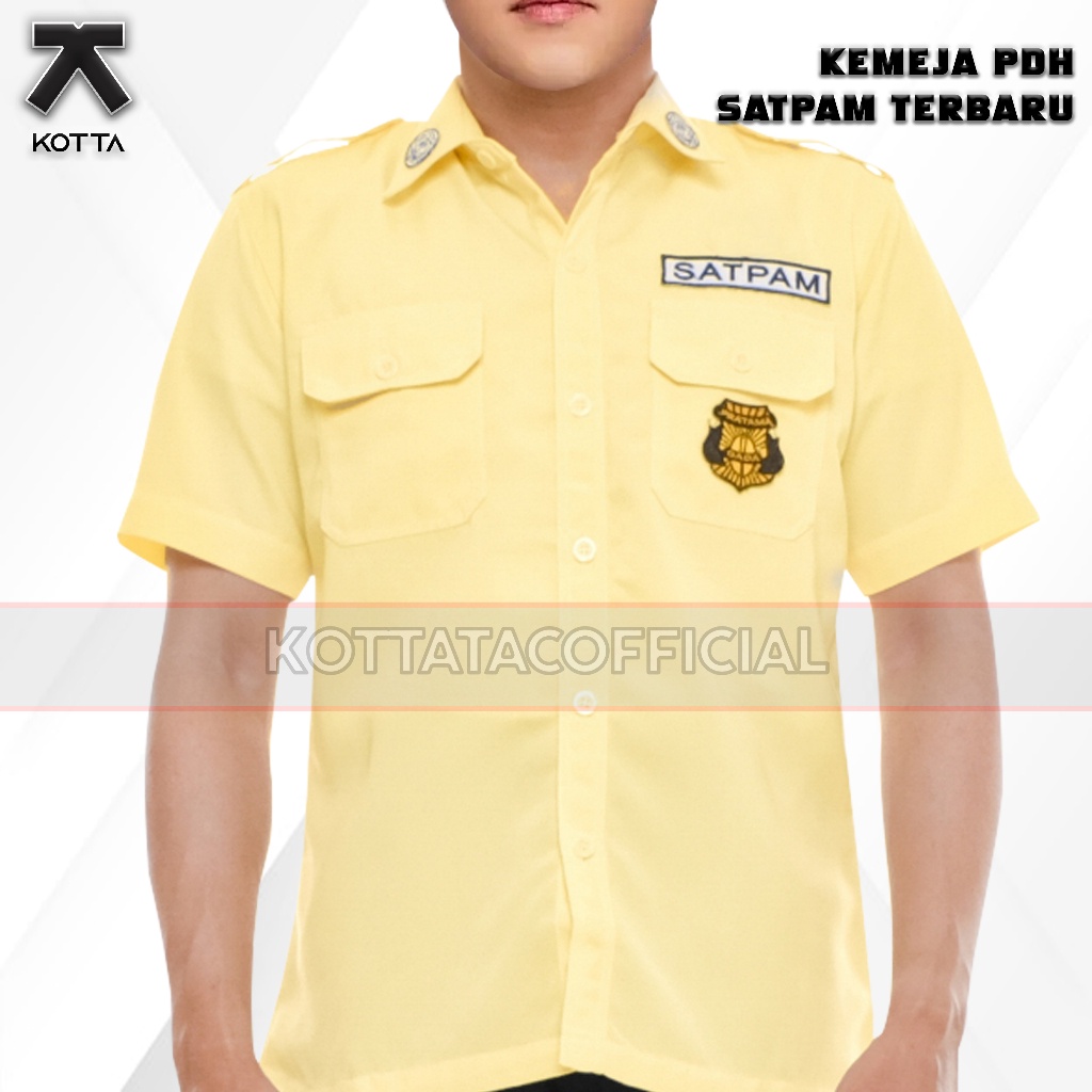 MSSASHOP BAJU PDL SATPAM TERBARU KREM - KEMEJA PDL SATPAM KREM - KEMEJA PDL SATPAM 2024 bahan tebal 