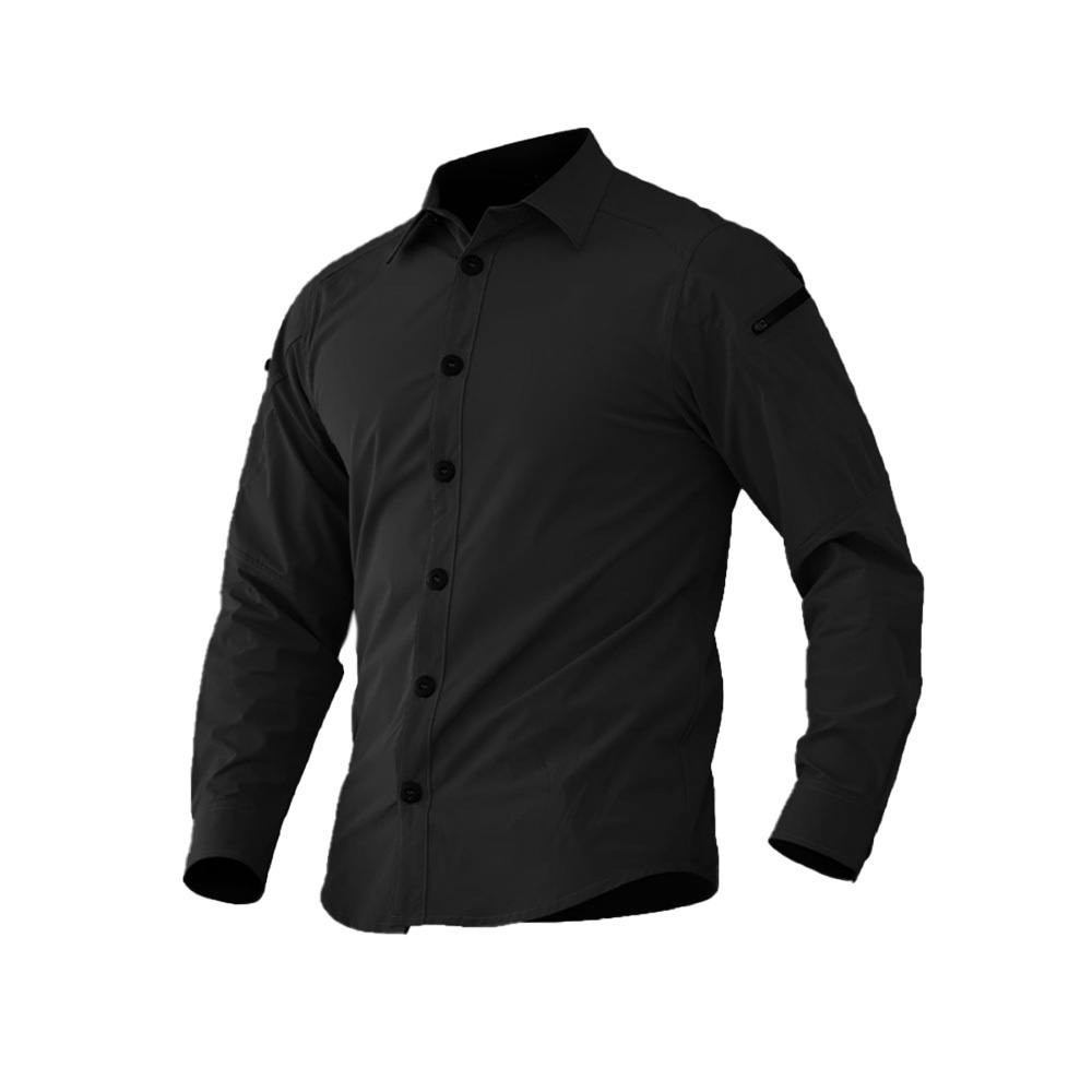 Kemeja Pria Seragam Kemeja Casual Sporhem Pria Polos Casual Formal PDL Pria Taktikal Sporhem Lengan 