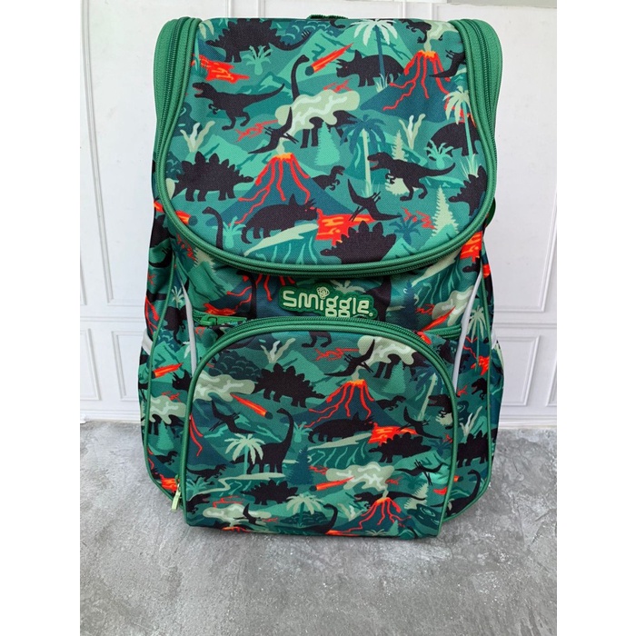 SMIGGLE VIVID BACKPACK ACCESS GREEN DINO - TAS RANSEL SMIGGLE