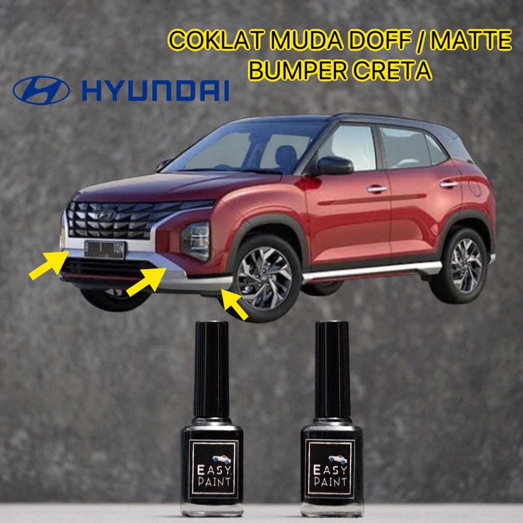 KODE A03 Cat Oles Mobil Coklat Muda Doff Matte Kulit Jeruk Bumper Hyundai Creta