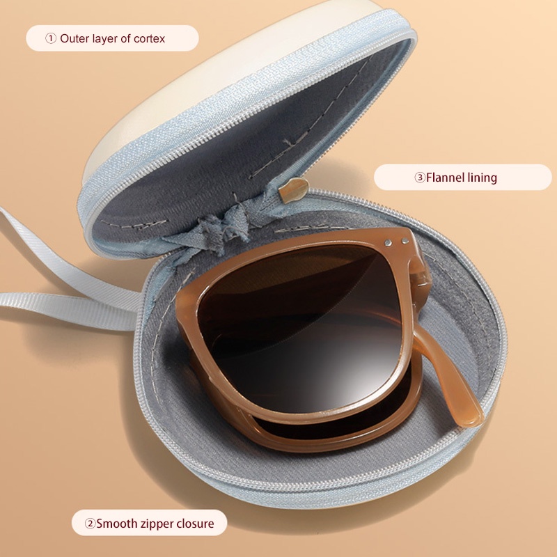 Coglorn Kotak Kacamata Hardcase Cover Kacamata Box Case Resleting Tempat Kacamata Resleting