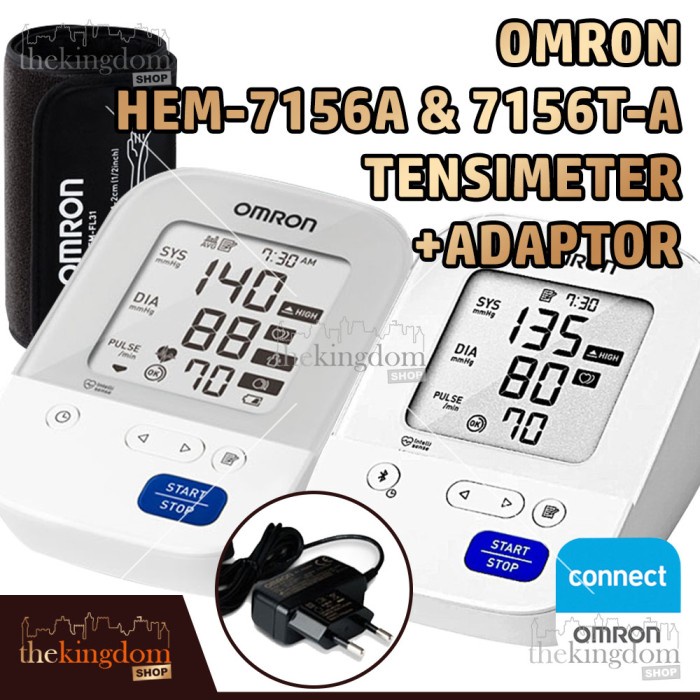 Omron HEM-7156T-A 7156A Blood Pressure 7156TA Tensi Tensimeter 7156 TA - HEM-7156T-A, Plastik