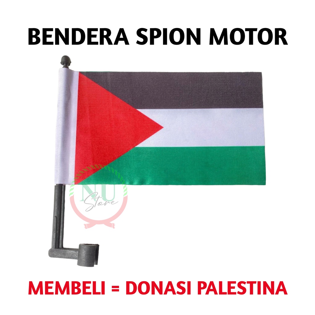 Bendera Tiang Motor Palestina / Bendera Motor Palestina / Bendera Motor Merah Putih / Bendera Palest