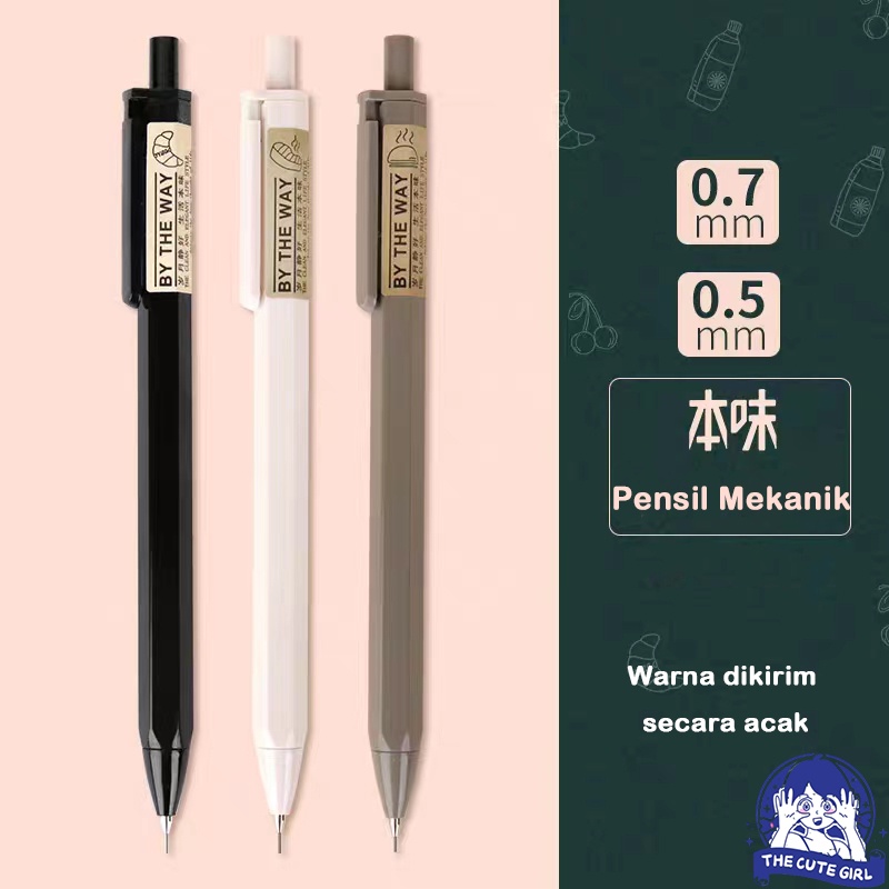 

0.5mm/0.7mm pensil Mekanik Sederhana Siswa HB Pensil Otomatis Dengan Timah Pensil- Stazionario