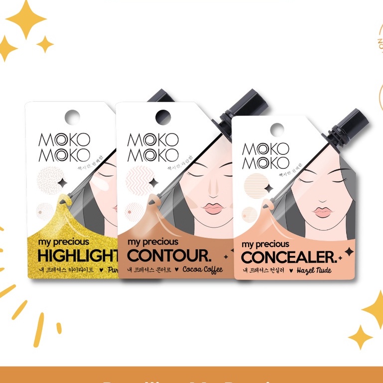 New Product Moko Moko My Precious Contour Cream Sachet Moko Moko Highlight Pure Radiance Liquid High