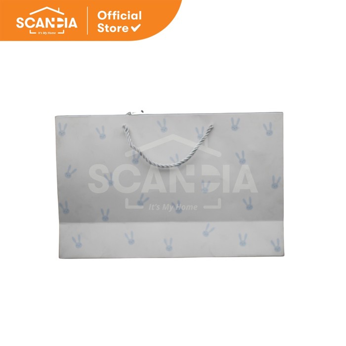 

SCANDIA Paper Bag Baby Gift Bag 40x25x12cm XL White Rabbit (SC0462)