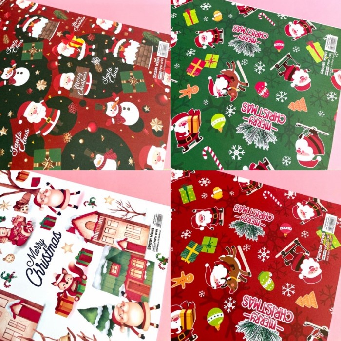 

Kertas Kado Nuansa Natal 1 set isi 5pcs