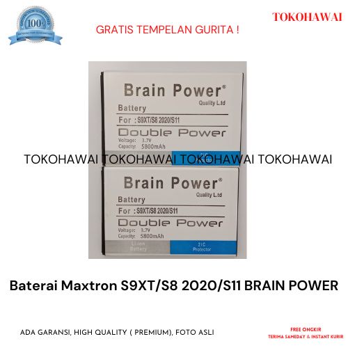 Baterai HP Maxtron S9XT/S8 2020/S11 BRAIN POWER