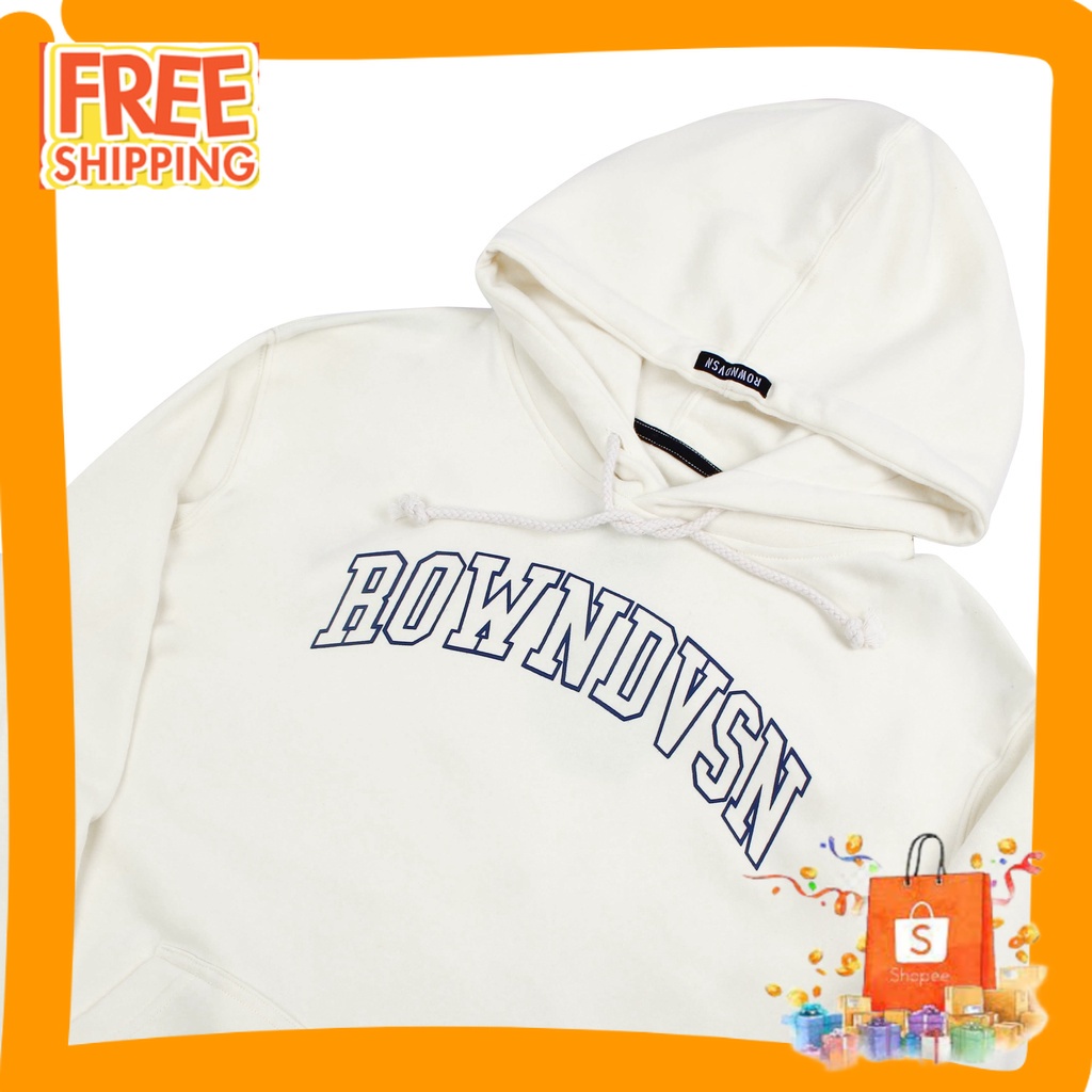 HOODIE PRIA POLOS MOTIF MURAH/ Rowndivision Hoodie Pullover  - ROWNDVSN Serrano Off White