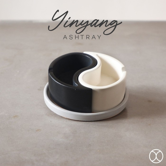 

CONCREATE Asbak YinYang / Asbak Unik / Asbak + Coaster Set 2in1 murah