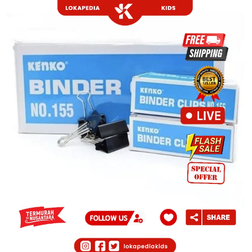 

BINDER CLIP JOYKO NO 155 ( KLIP KERTAS )