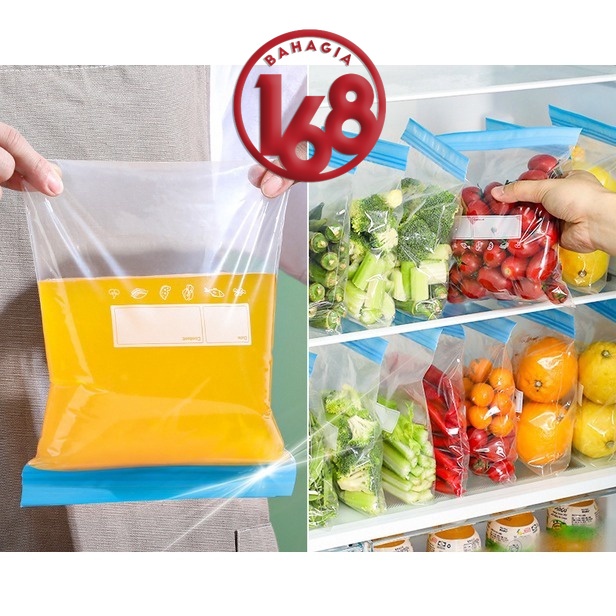 Plastik Kulkas Kantong Penyimpan Makanan Ziplock Double Lock  BPA free