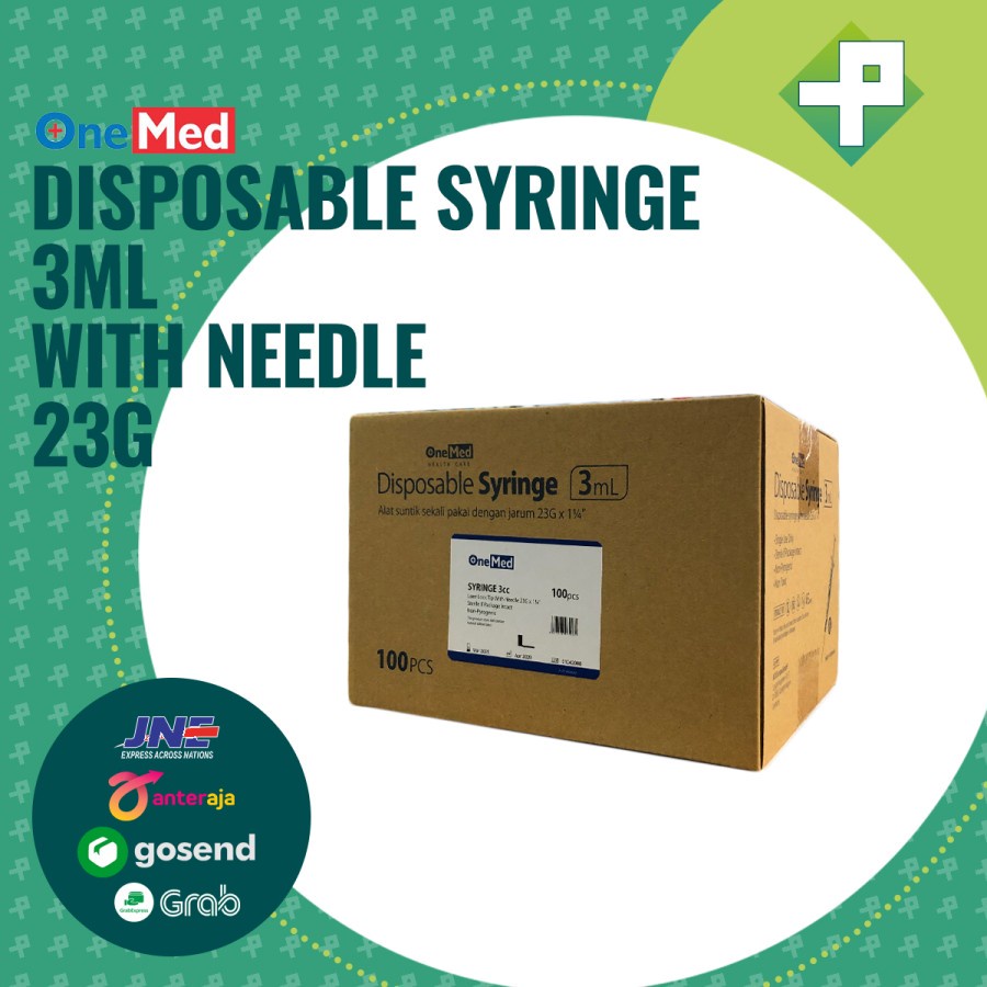 Spuit 3cc Needle 23G / Spuit 3ml OneMed BOX