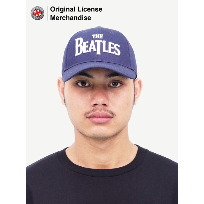 Topi Basaball Cap Bordir Pria Band Musik BEATLES Ori White Drop T Logo