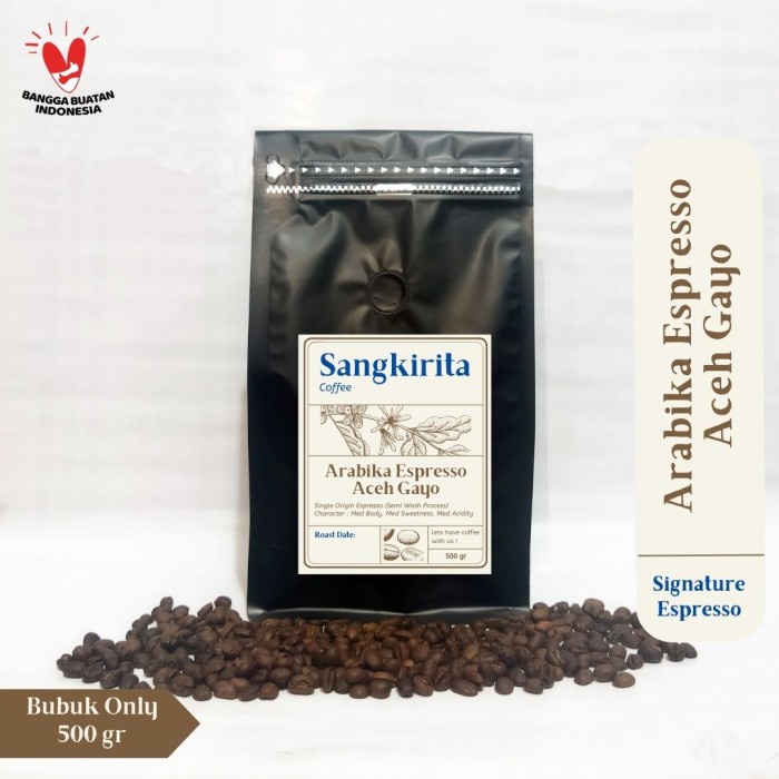 

Kopi Bubuk Arabika Espresso Aceh Gayo 500 gr - Giling Kasar