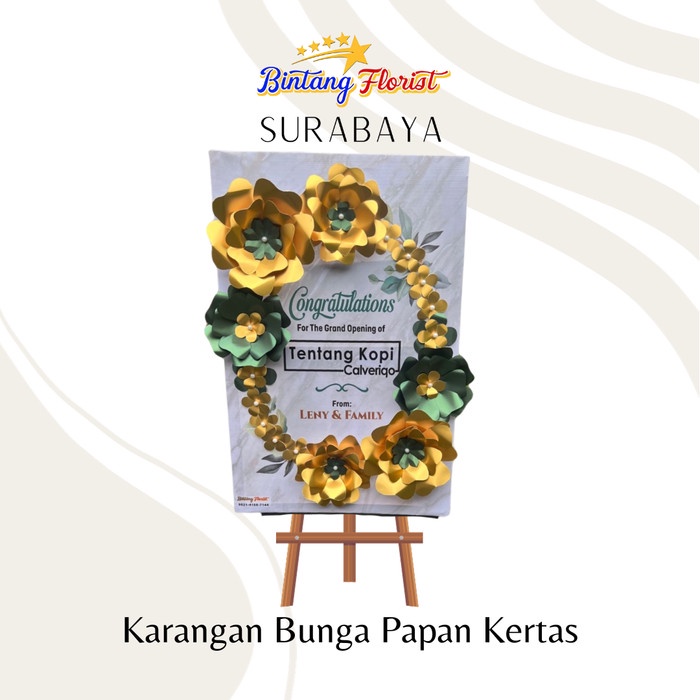 Karangan Bunga Papan Kertas Indoor Surabaya Opening Nikahan Wisuda