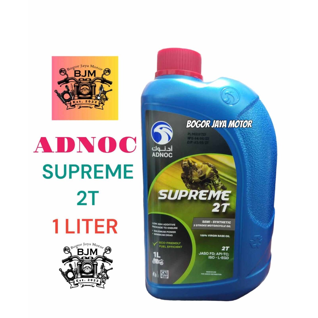 OLI ADNOC SUPREME 2T 1 LITER OLI MOTOR MURAH 1LITER OLI MOTOR 2T