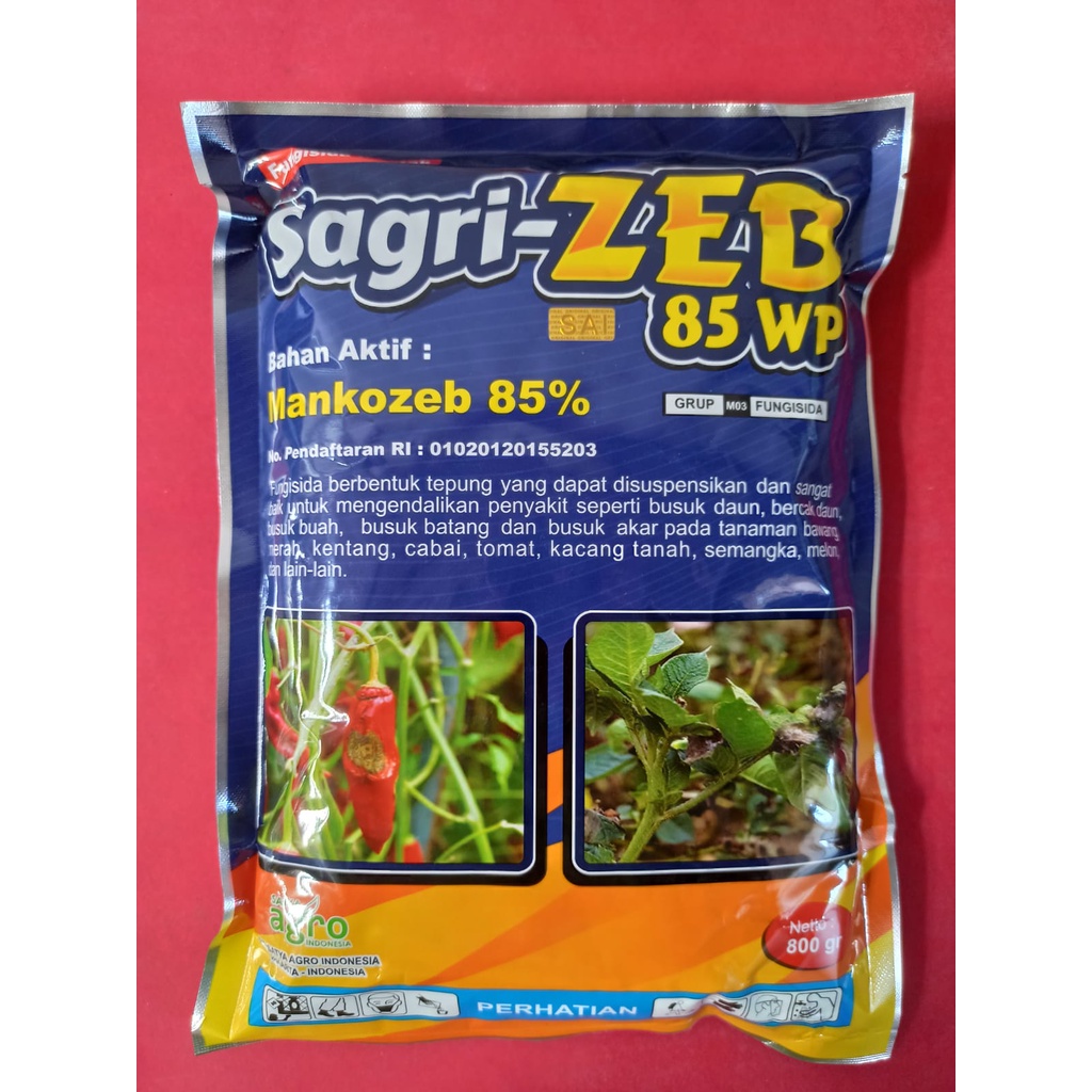 Fungisida bercak daun SAGRI-ZEB sagri zeb 85wp mankozeb isi 800gr dari SATYA AGRO