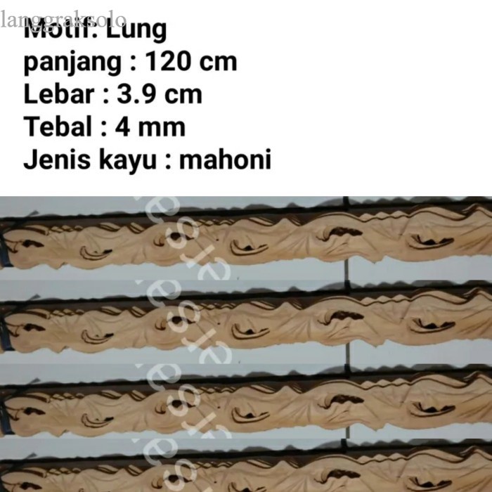 

termurah Ukiran Kayu Tempel 120 cm Aneka Motif Ornamen Ukir - Lung