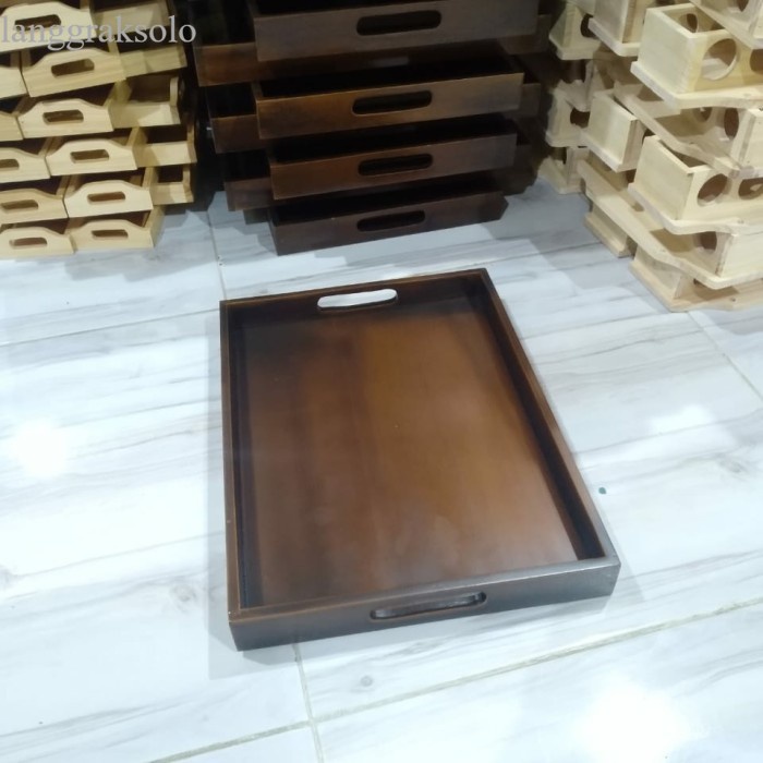 

terlaris Baki Kayu /Nampan Kayu/ Tray Kayu WALNUT 30x40x4 cm